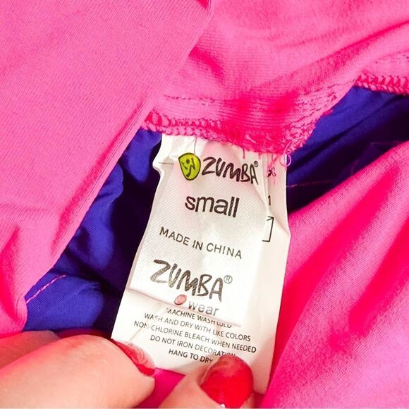 Zumba NWT! Electro Cargo Pants Acai Purple & Pink Dance Fitness Size Various - Picture 3 of 7